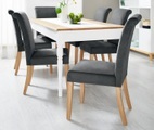 undefined, Gespolsterter Esszimmer-Stuhl mit Stoffbezug
