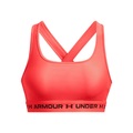 Under Armour Crossback Mid Sport-BH Damen - Koralle, Schwarz