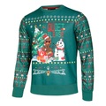 Quiet Please Ugly Christmas Sweatshirt Herren - Grün, Mehrfarbig