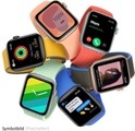 APPLE Watch Series 6 (GPS) 44 mm - Smartwatch (140 - 220 mm, Fluorelastomer, Space Grau/Schwarz)
