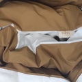 Duvetbezug aus Perkal ? 160x210cm ? Weiss & Senfgelb ? Mit Reissverschluss