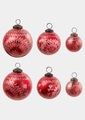 Weihnachtsschmuck 6er-Set - rot - Gr. 0 von Goldner Fashion
