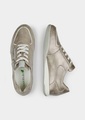 Schnürer mit komfortablem Reissverschluss - taupe / metallic - Gr. 38,5 von Goldner Fashion