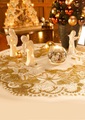 Goldner Fashion, Tischdecke - crème / gold - Gr. Ø 65 cm von Goldner Fashion