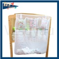 Multifunction Baby Crib Nappy Organizer Mesh Bed Hanging Storage Bag Newborn Toys Diaper Clothes Hanging Organizer Storage Pouch