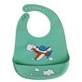 Baywell Baby Bib Adjustable Animal Picture Waterproof Saliva Dripping Bibs Soft Edible Silicone Saliva Towel Drooling Baby Scarf