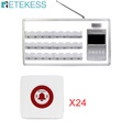 Retekess Voice Reporting Wireless Nurse Calling System with 24 Bed Receiver+24Pcs Call Button For Personal Clinics Hospital Ward