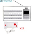 Retekess Voice Reporting Wireless Nurse Calling System with 24 Bed Receiver+24Pcs Call Button For Hospital Ward Doctor
