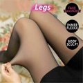 undefined, Black Women Tights Winter Legs Fake Translucent Warm Fleece Pantyhose -Black/Gray/Coffee Fake Translucent Stockings