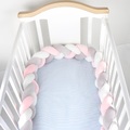 100cm Newborn Baby Bed Bumper Children Pillow Bumper Three twisted Infant Crib Fence Cotton Cushion Kids Room Bedding Decoration