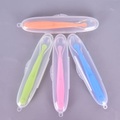 1pc Food Grade Silicone Cute Baby Feeding Tableware Non-Slip Baby Trainning Spoon with Storage Box kids spoon