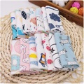 5pc Small Handkerchief Cartoon Knitted Cotton Small Square Towel Newborn Baby Baby Cotton Towel Gauze Burp Bibs