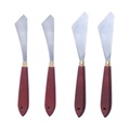 4Pcs/set Stainless Steel Spatula Kit Palette Gouache Supplies For Oil Painting Knife Fine Arts Painting Tool Set Flexible Blades