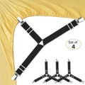4pcs Elastic Straps Bed Sheet Clips Adjustable Grippers Straps Suspender Mattress Cover Blankets Fixing Slip-Resistant Belt