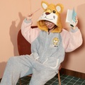 undefined, Kigurumis Adult Women Men Onesie Pajamas Winter Thicken Sleepwear Cartoon Animal Lion Pyjamas Zipper Coral fleece Warm Jumpsuits