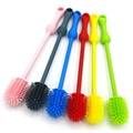 New Silicone baby bottle Brush Multifunctional Long Handle Cleaning Rotary Long Handle Scrubbing Baby Milk Bottle Brush Cleaner
