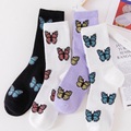 undefined, Casual Socks 3D Butterflies Print Funny Spring Fall Winter Harajuku Fashion Women Socks Short Calcetines Chaussette Femme