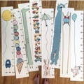 Nordic Style Baby Height Ruler Cartoon Pattern No Odor Reusable Cloth Removable Baby Growth Ruler Widely Applied for Children