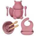 7PCS/Set Baby Plates Bowl Set Food Grade Silicone Kitchenware Suction Children's Tableware Silicone Compartment Baby Dishes