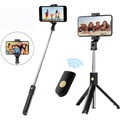 Wireless Bluetooth Selfie Stick With Tripod Shutter Remote Control, 3 in 1 Mini Foldable Extendable Handheld Monopod for iPhone