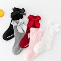 Cute Soft Cotton Baby Girls Socks Newborn Big Bow Baby Socks Infant Baby Girl Socks Anti Slip Floor Socks Whosale 0-3 Years