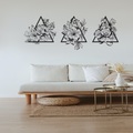 Poppy Metal Wall Art, Lily Metal Wall Art , 3 set of , Living Room Wall Art, Metal Wall Decor, Home Decor Wall Art, Above Bed De