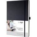 Sigel Notizbuch CONCEPTUM® CO111 kariert Schwarz Anzahl der Blätter: 97 DIN A4