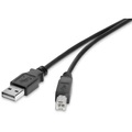 Renkforce USB 2.0 Anschlusskabel [1x USB 2.0 Stecker A - 1x USB 2.0 Stecker B] 0.3 m Schwarz vergoldete Steckkontakte