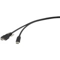 Renkforce USB 3.1 (Gen 1) Anschlusskabel [1x USB-C™ Stecker - 1x USB-C™ Stecker] 1 m Schwarz schraubbar