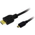 LogiLink HDMI Anschlusskabel [1x HDMI-Stecker - 1x HDMI-Stecker D Micro] 1 m Schwarz