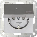 Kopp 1fach Einsatz Schutzkontakt-Steckdose mit Klappdeckel HK 07 Stahl 940147004