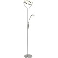 Brilliant Demian G93033/77 LED-Deckenfluter mit Leselampe 18 W Warm-Weiß EEK: LED (A++ - E) Eisen, Chrom