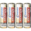 Mignon (AA)-Batterie Lithium Conrad energy Extreme Power FR6 2900 mAh 1.5 V 4 St.