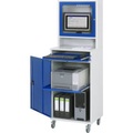 undefined, PC-Schrank 07 650-M65-MG2F.11 Lichtgrau, Enzian-Blau (B x H x T) 650 x 1895 x 520 mm