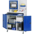 undefined, PC-Schrank 07 1100T-M67-MG2F.11 Lichtgrau, Enzian-Blau (B x H x T) 1100 x 1895 x 520 mm