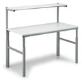TRESTON Arbeitstisch Grundtisch mit Etagenbord, höhenverstellbar BxT 1500 x 900 mm