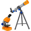 Bresser Optik Junior Teleskop & Mikroskop-Set Linsen-Teleskop Azimutal Achromatisch Vergrößerung 20 bis 32 x