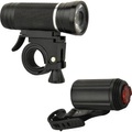 Fischer Fahrrad Fahrradbeleuchtung Set 85348 LED batteriebetrieben Schwarz