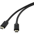 Renkforce USB-C Anschlusskabel [1x USB 3.1 Stecker C - 1x USB 3.1 Stecker C] 2.00 m Black Geschirmt