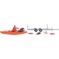 Busch, Busch 7897 H0 Schlauchboot mit Anhänger und Figuren