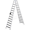 Günzburger Steigtechnik 41614 Aluminium Stufen-Stehleiter Arbeitshöhe (max.): 5 m