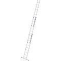 Guenzburger, Guenzburger Anlegeleiter höhenverstellbar Schiebeleiter, 3-teilig mit nivello®-Traverse 3 x 10 Sprossen