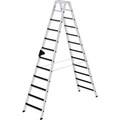 Guenzburger Stufen-Stehleiter beidseitig begehbar, geriffelt 2 x 12 Stufen