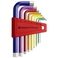 PB SwissTools PB Swisstools Winkelschlüssel-Set Rainbow 1.5-10 mm Winkelschraubendreher-Set 9teilig Innen-Sechskant
