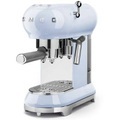 SMEG Siebträgermaschine 50s Retro Hellblau Espressomaschine mit Siebträger Hellblau 1350 W mit Milchaufschäumdüse