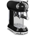 undefined, SMEG Siebträgermaschine 50s Retro Schwarz Espressomaschine mit Siebträger Schwarz 1350 W mit Milchaufschäumdüse