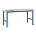 Manuflex AS0041.5007 Packtisch PACKPOOL Standard mit Platten-Ausschnitt für Waage, BxTxH = 2000 x 800 x 760-870 mm