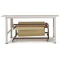Manuflex AS1220 Beistelltisch PACKPOOL Standard mit Kunststoffplatte, BxTxH = 500 x 600 x 760-870 mm