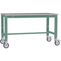 Manuflex AU7354.0001 Arbeitstisch UNIVERSAL Spezial mobil mit Blechbelagplatte, BxTxH = 1500 x 800 x 752-972 mm Farbe: