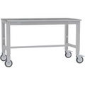 Manuflex AU7364.9006 Arbeitstisch UNIVERSAL Spezial mobil mit Blechbelagplatte, BxTxH = 1500 x 1000 x 752-972 mm Farbe: